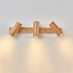Japanese Minimalist Solid Wood Flush Mount Ceiling Light - Available in 1, 3, or 4 Lights
