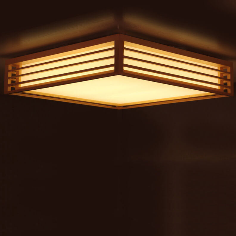 Wood Square LED Tatami Ceiling Light