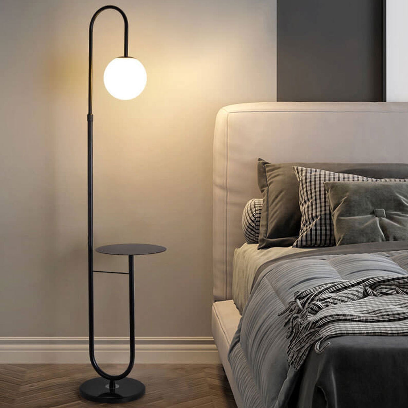 Nordic Minimalist Iron and Marble LED Floor Lamp