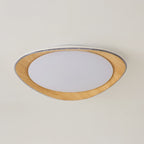 Contemporary Wood Grain Pebble LED Flush Mount Ceiling