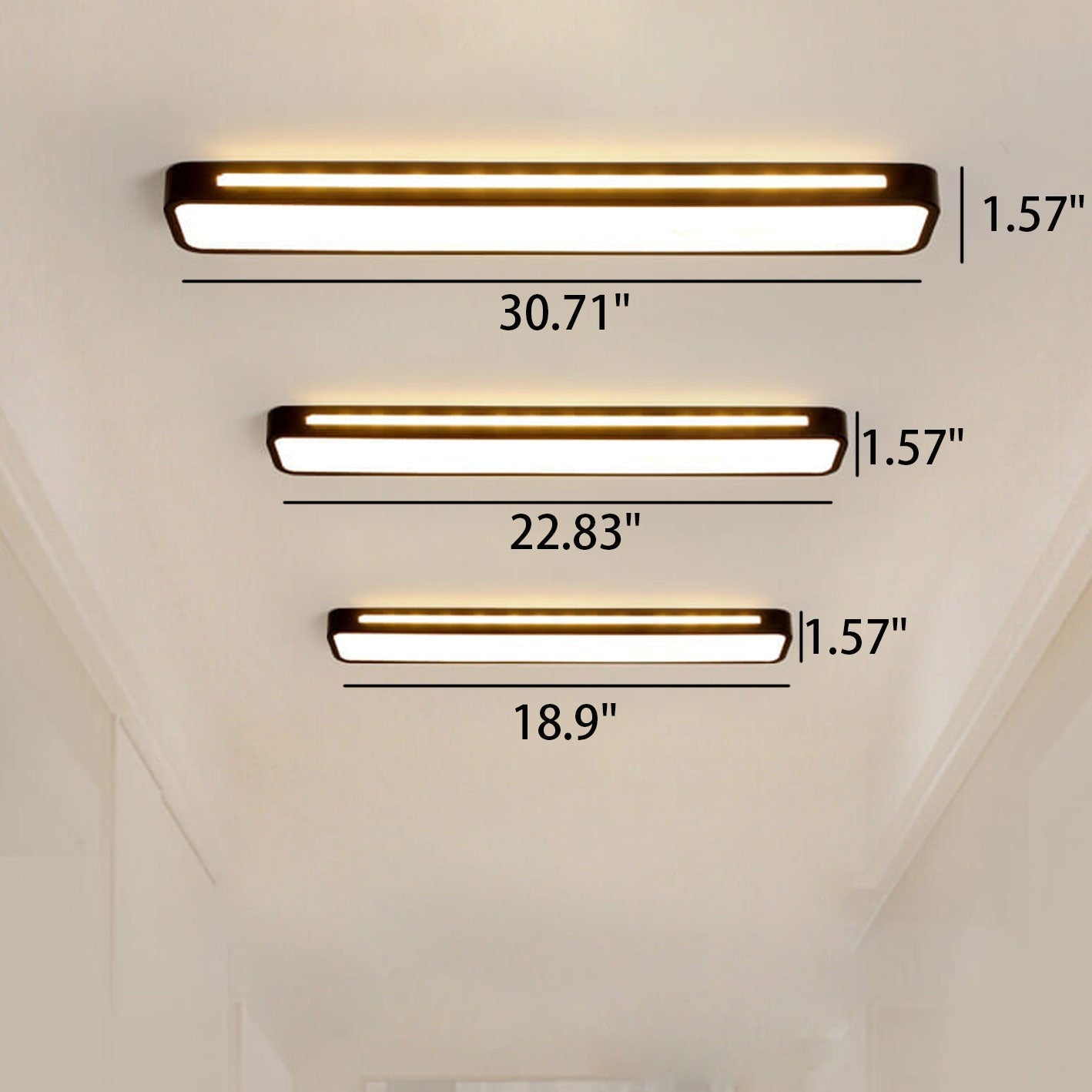 Premium Nordic Minimalist Long LED Ceiling Light