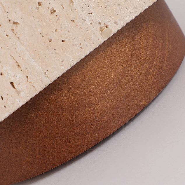 Premium Yellow Travertine Column Semi-Flush Mount Ceiling Light