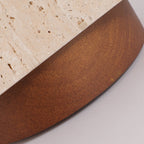 Premium Yellow Travertine Column Semi-Flush Mount Ceiling Light