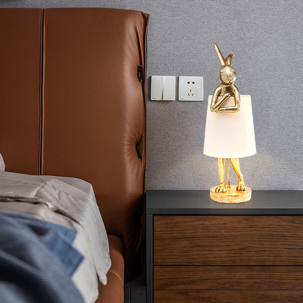 Premium Nordic Rabbit Resin Table Lamp - 1 Light