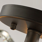 European Style Iron and Crystal Semi-Flush Mount Ceiling Light - 4/5/6 Lights for Living Room