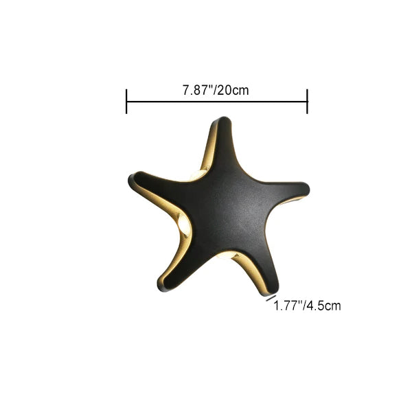 Modern Aluminum Starfish LED Waterproof Wall Sconce
