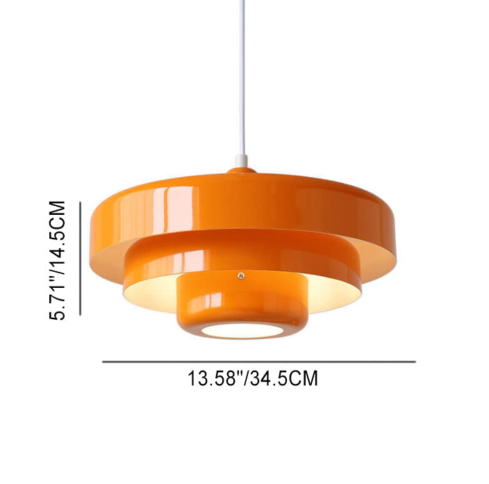 Multi-Layered Round Metal Pendant Light