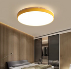 Minimalist Round LED Flush Mount Ceiling Light - Macaron Design for Bedroom