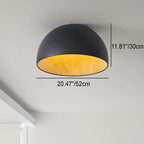 Modern Wooden Bowl LED Flush Mount Ceiling Light