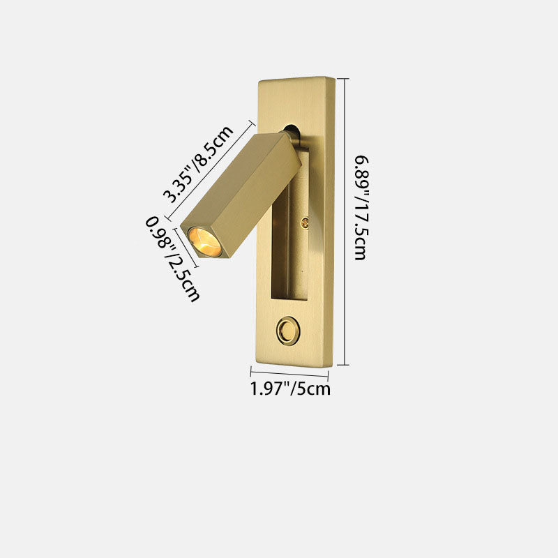 Contemporary Rectangular Aluminum LED Wall Sconce