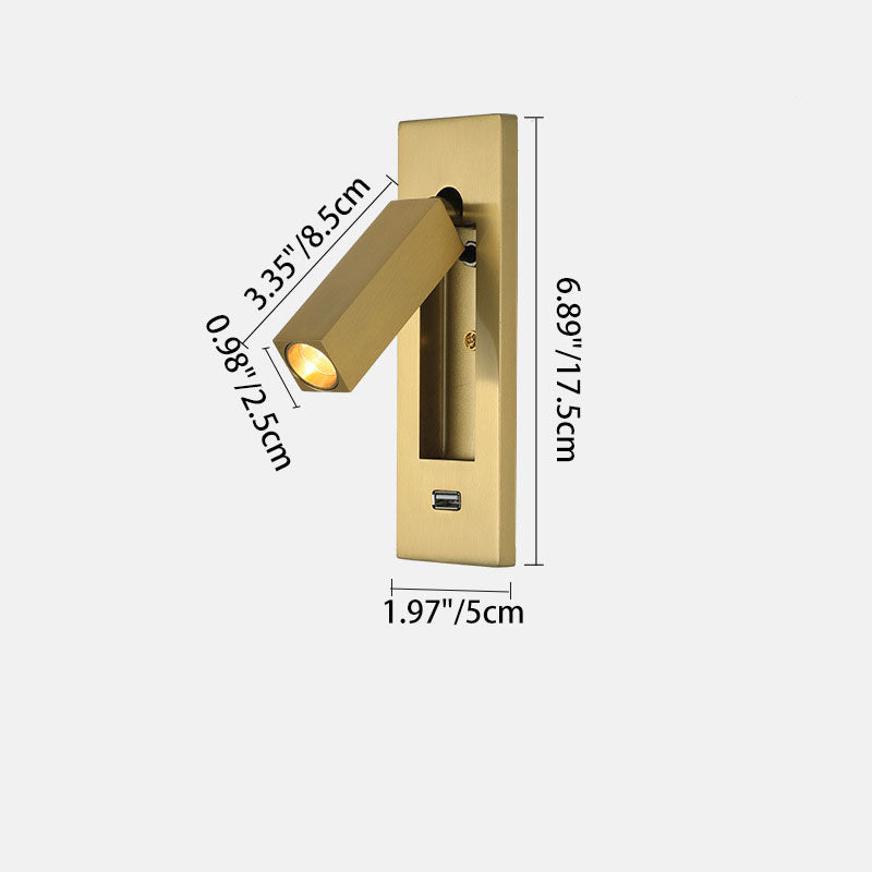 Contemporary Rectangular Aluminum LED Wall Sconce