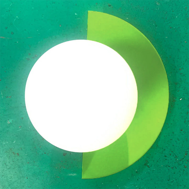Colorful Glass Spherical Wall Sconce