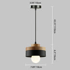 Nordic 1-Light Round/Square Pendant Lamp