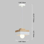 Nordic 1-Light Round/Square Pendant Lamp