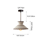 Premium French Ceramic & Iron Cone Pendant Light for Bedroom and Living Room