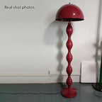 Scandinavian Cream Mushroom Semi-Circle Floor Lamp - 1-Light Iron Design for Living Room