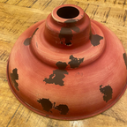 Vintage Red Rust Single Dome Pendant Light
