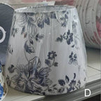 Elegant Floral Fabric Table Lamp with Iron Base - 1 Light