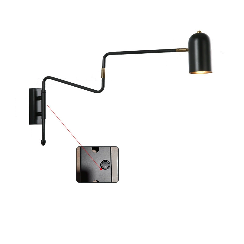 Nordic Iron Long Arm Wall Sconce