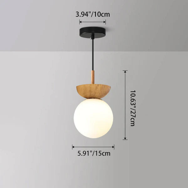 Contemporary Glass and Iron Orb 1-Light Semi-Flush Mount