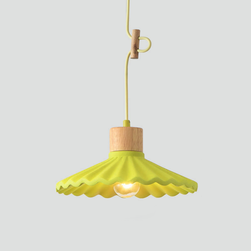 Scalloped Cement Pendant Light
