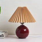 Minimalist Ceramic Pleated Table Lamp