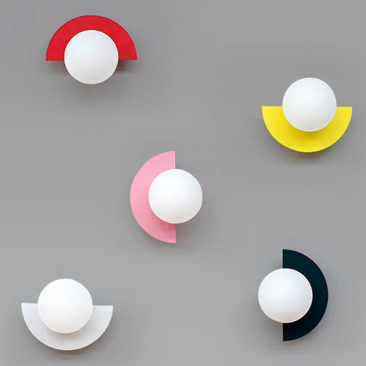 Colorful Glass Spherical Wall Sconce