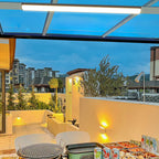 Premium Modern Minimalist LED Flush Mount Ceiling Light - Long Rectangle Aluminum Design for Outdoor Patios