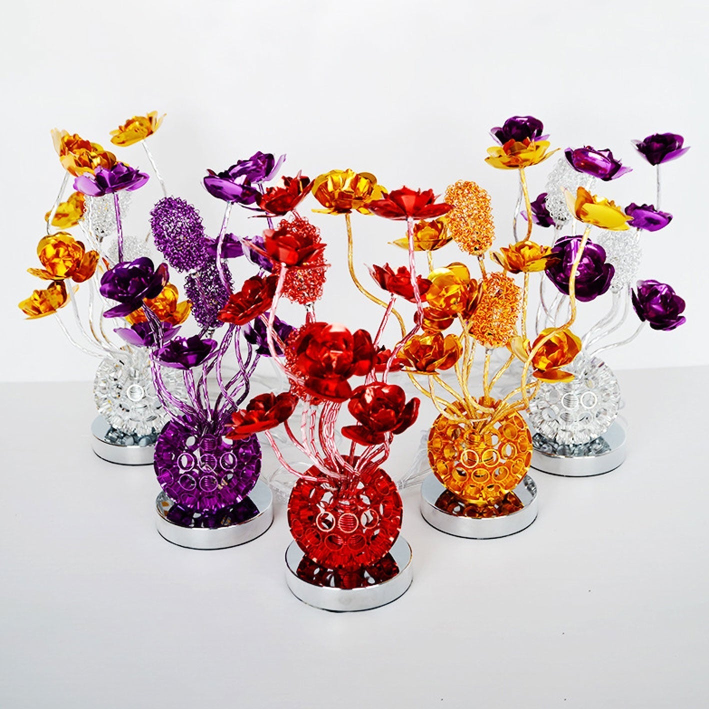 Premium European Rose Aluminum LED Table Lamp