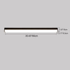 Premium Modern Minimalist LED Flush Mount Ceiling Light - Long Rectangle Aluminum Design for Outdoor Patios