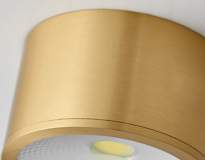 Contemporary Brass LED Flush Mount Ceiling Spotlight