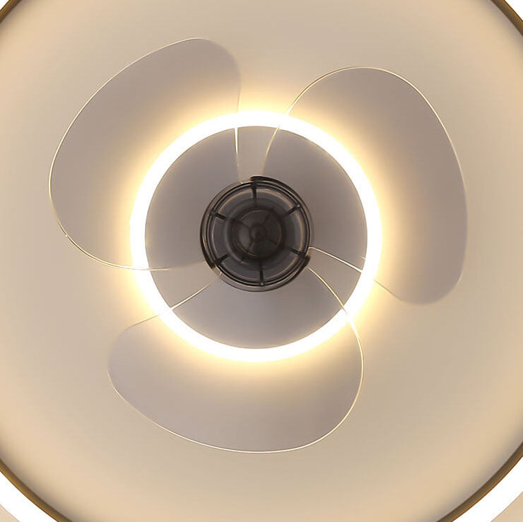 Minimalist Round Invisible LED Ceiling Fan Light