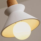 Nordic Minimalist Macaron Wood and Cement Pendant Light