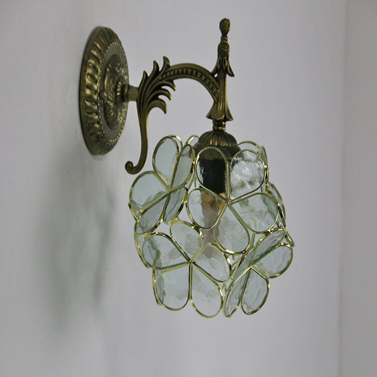 Tiffany Flower Glass Wall Sconce