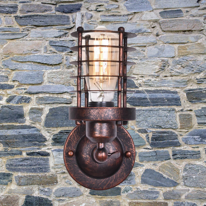 Wrought Iron Retro Wall Sconce