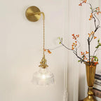 Modern Copper & Glass Wall Sconce