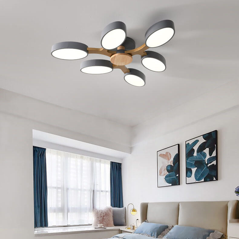 Nordic Wooden Branch LED Flush Mount Ceiling Light
