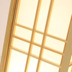 Japanese Wood and Acrylic Rectangular Floor Lamp - 1/2/3 Light Options for Bedroom