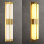 Rectangular Copper Marble LED Outdoor Wall Sconce