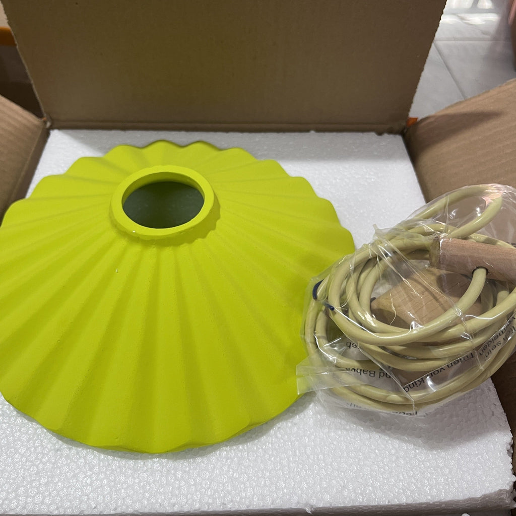 Scalloped Cement Pendant Light