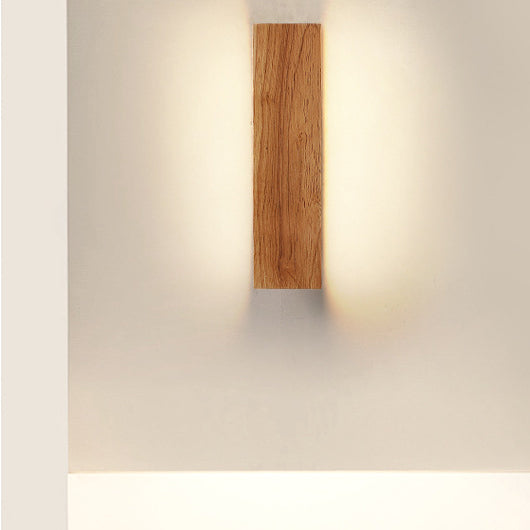 Elegant Solid Wood LED Wall Sconce Lamp