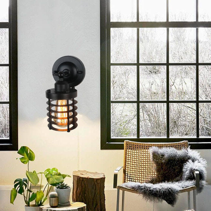Wrought Iron Retro Wall Sconce