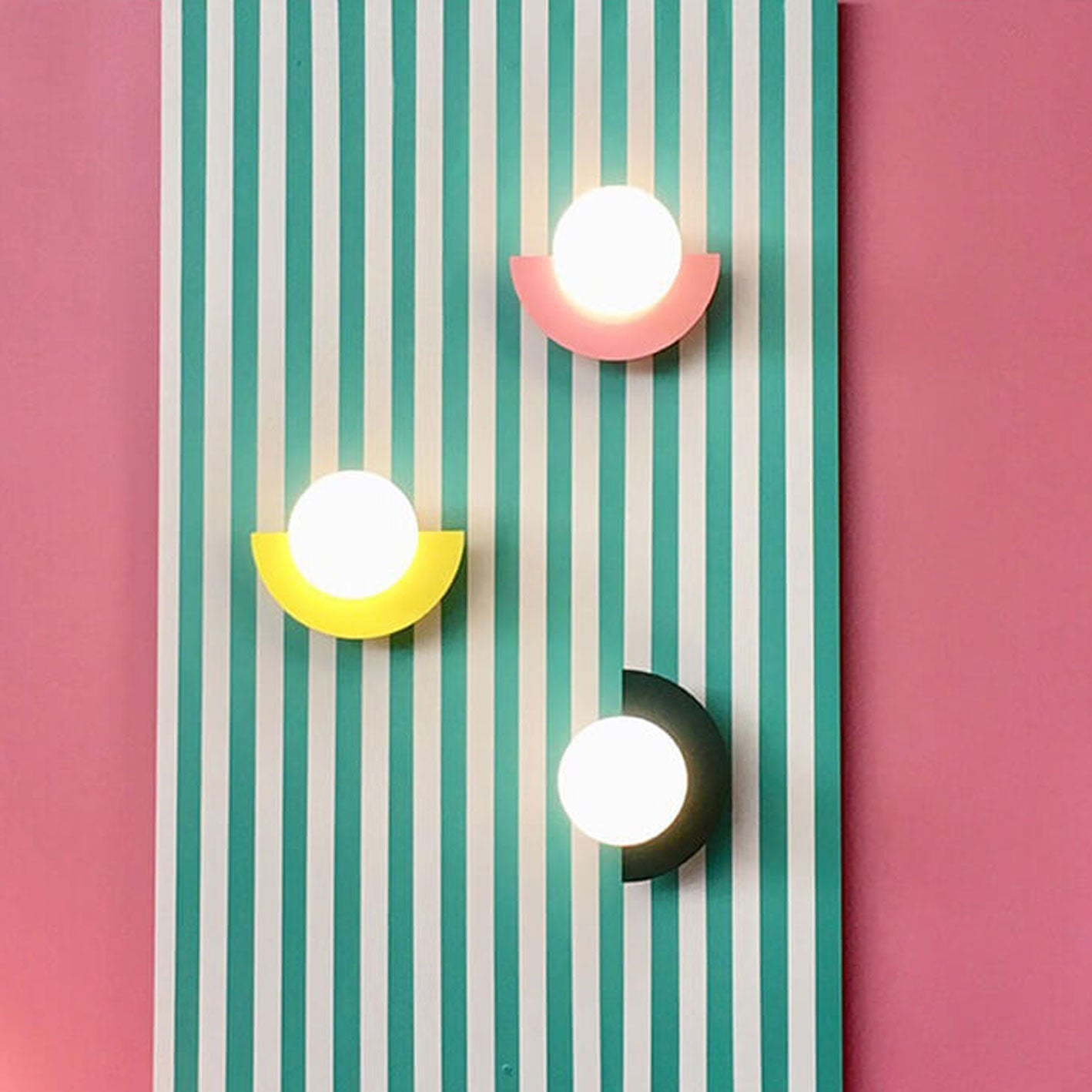 Colorful Glass Spherical Wall Sconce