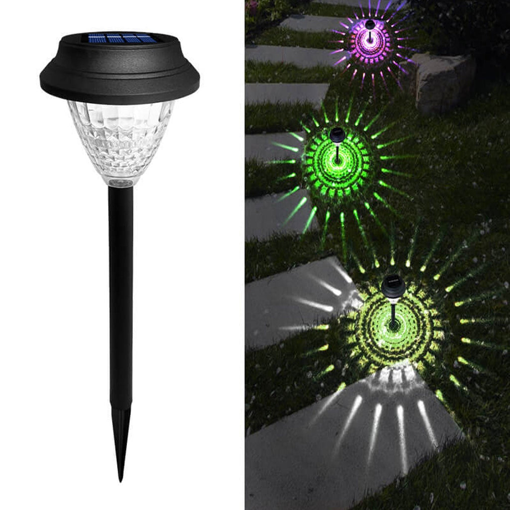 Premium Solar Waterproof LED Outdoor Garden Light - Circular Divergent Shadow Design
