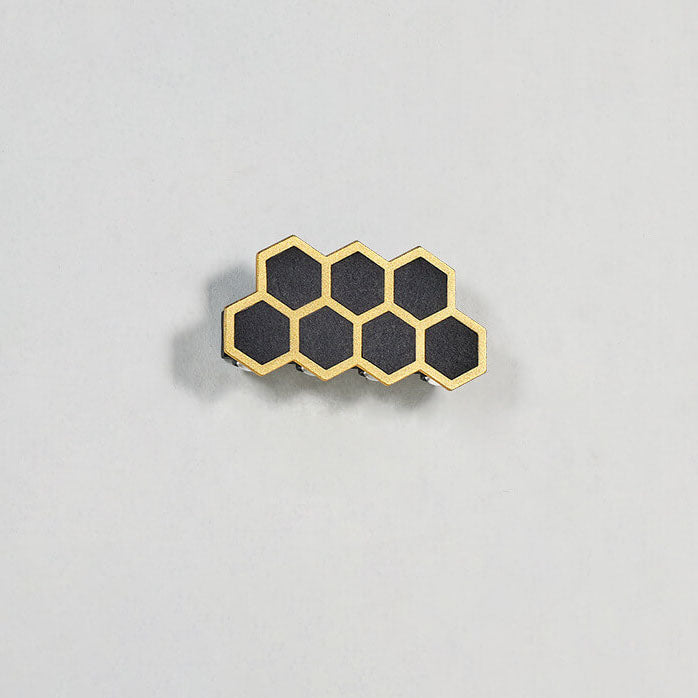 Premium Hexagonal Black and Gold LED Outdoor Wall Sconce