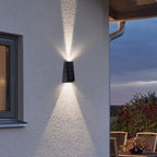 Premium Solar RGB Trapezoid Outdoor LED Wall Sconce Lamp