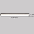 Premium Modern Minimalist LED Flush Mount Ceiling Light - Long Rectangle Aluminum Design for Outdoor Patios