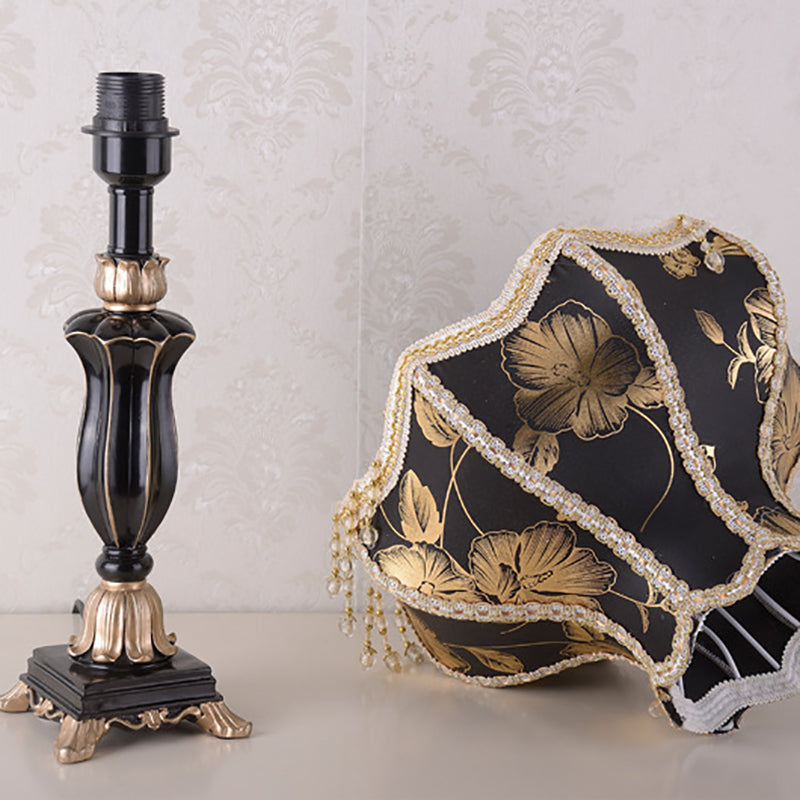 Elegant European Court Resin Table Lamp - 1-Light for Bedroom