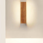 Elegant Solid Wood LED Wall Sconce