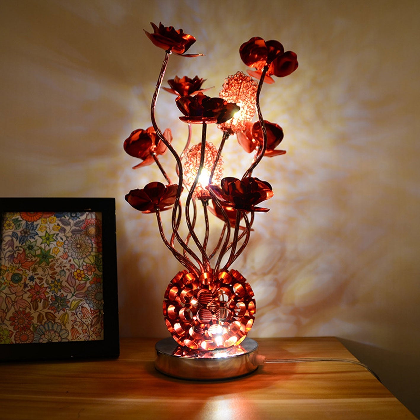 Premium European Rose Aluminum LED Table Lamp